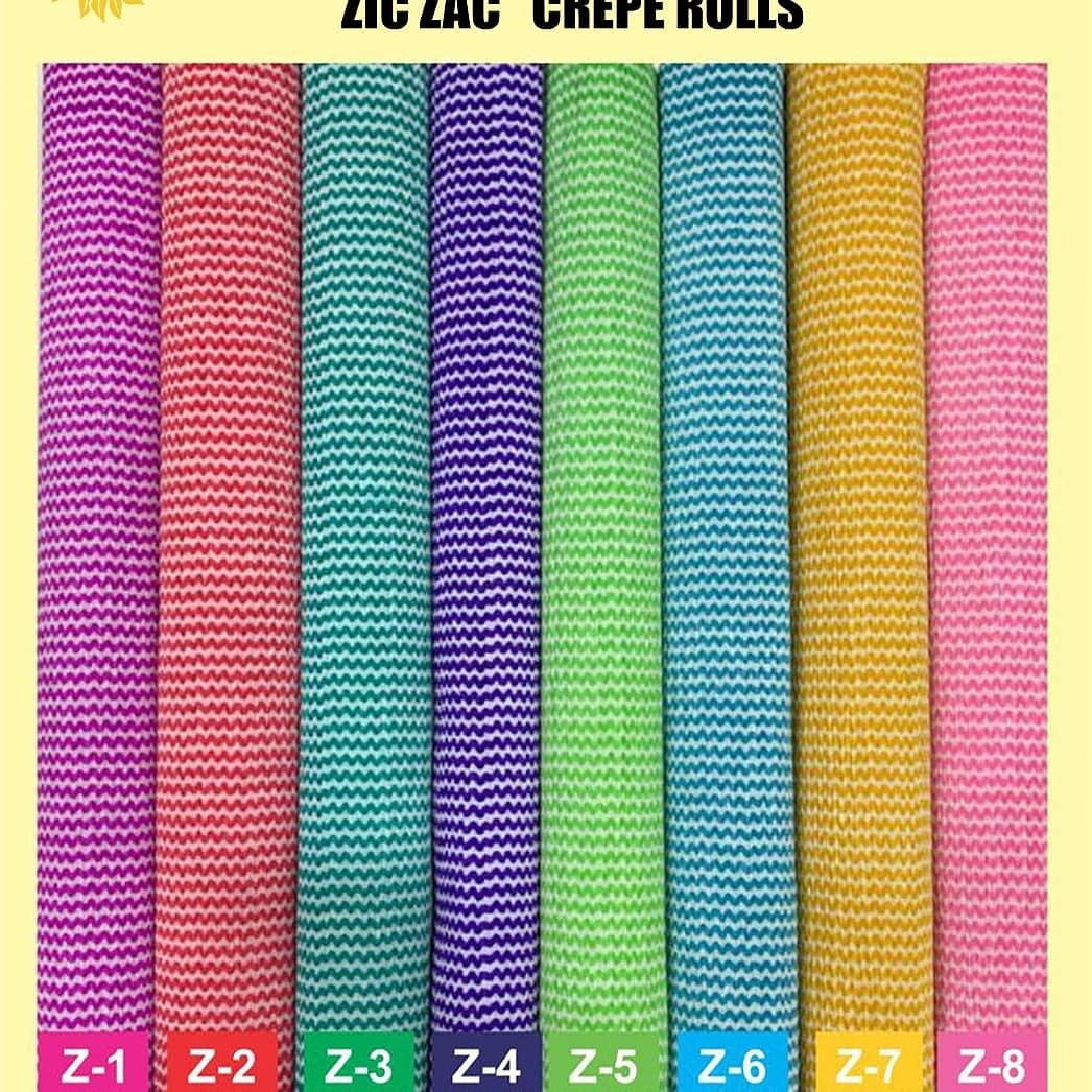 Crepe Paper - 52x260 Cms , Mix Colors For Creative Gift Wrapping, Realistic Flower Creations, Event Decoration, Custom Confetti & Backdrops