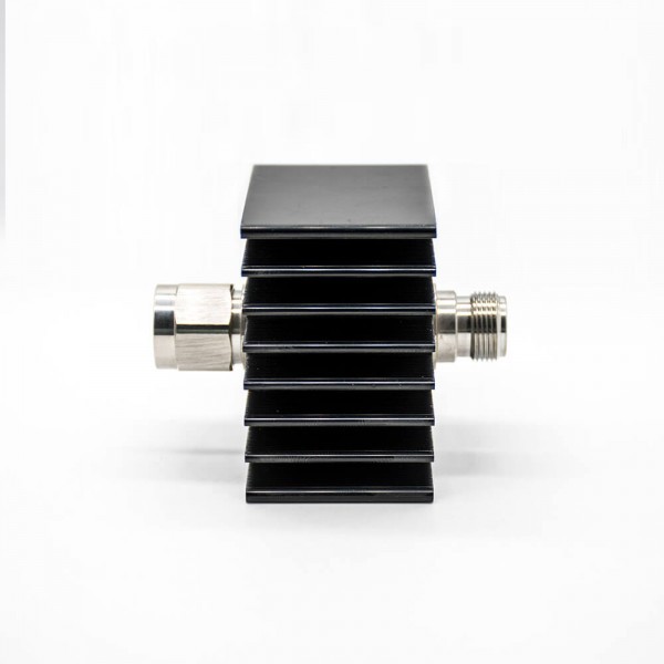 N Load Connector - Male To Female Straight Attenuator, Copper/nickel Plated Brass Design, Ip55 Environmental Protection, Excellent Rf Performance & Surge Resistance