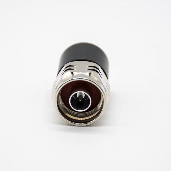 N Male Load Connector Black Lightning Arrester Straight Coaxial Pseudo Load Connector - Copper & Stainless Steel, Silver Color, Thread Coupling, Ip55 Rating, Dc - 6ghz Frequency Range