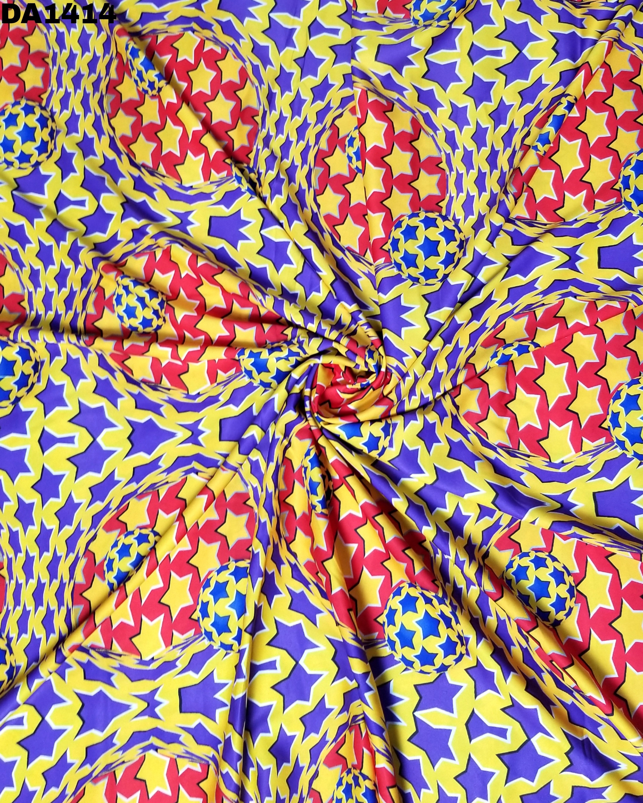 Digital Prints Micro Mini Sartin Silk Fabric - 44" Wide, Washable For Garments | Vibrant Color As Shown In Images