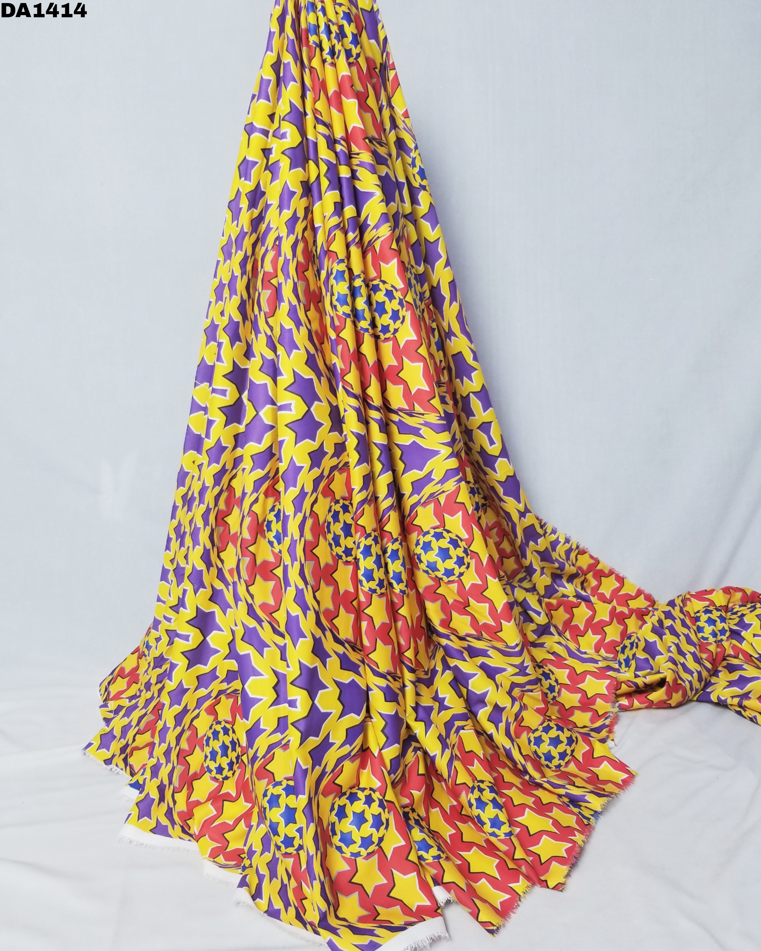 Digital Prints Micro Mini Sartin Silk Fabric - 44" Wide, Washable For Garments | Vibrant Color As Shown In Images