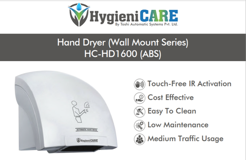 Automatic Hand Dryer (Hc-Hd1600Abs) Recommended For: All