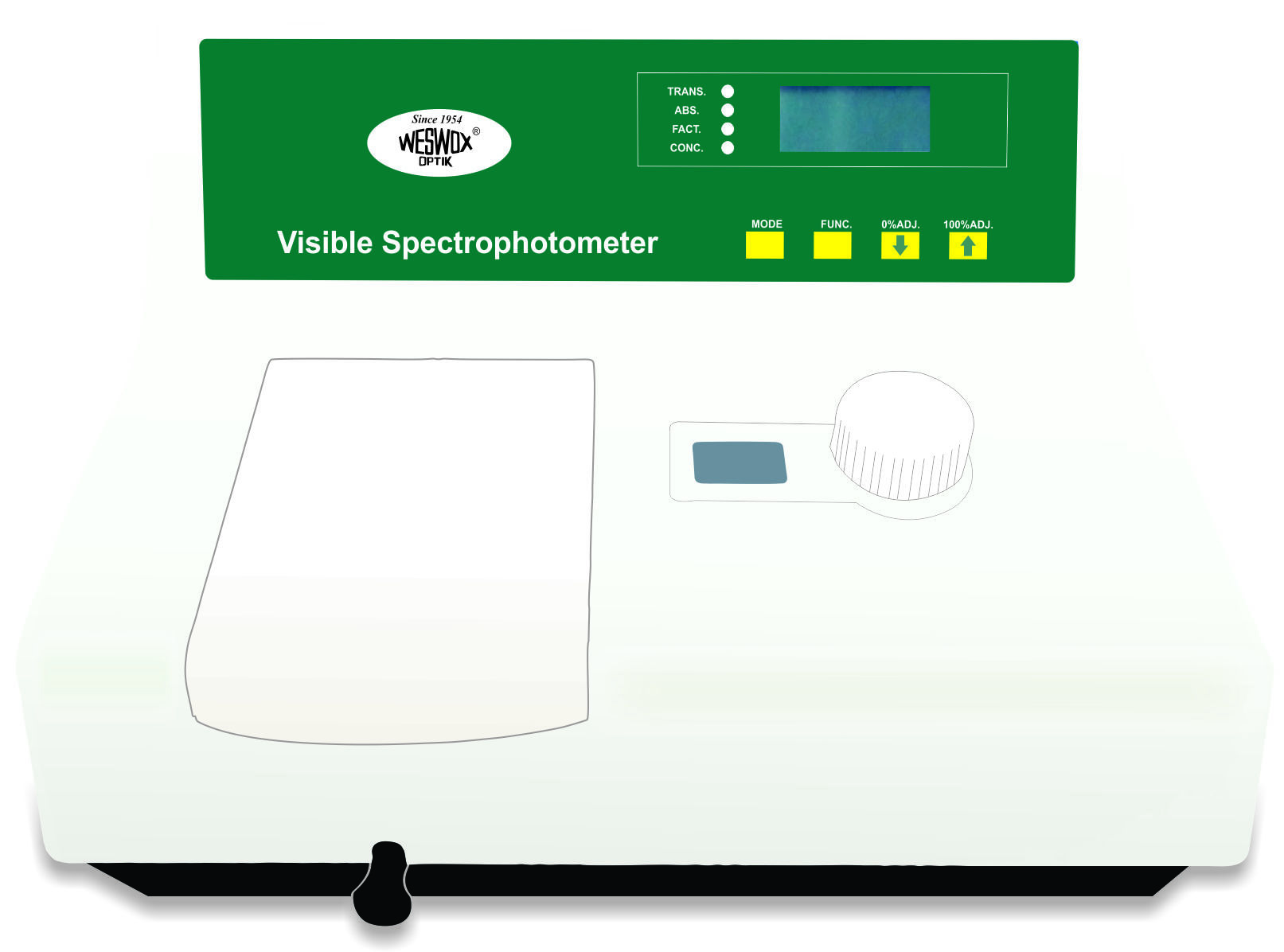 Visible Spectrophotometer - Wavelength Range 325-1000nm, Tungsten Halogen Lamp 20w/12v, Accurate Photometric Performance
