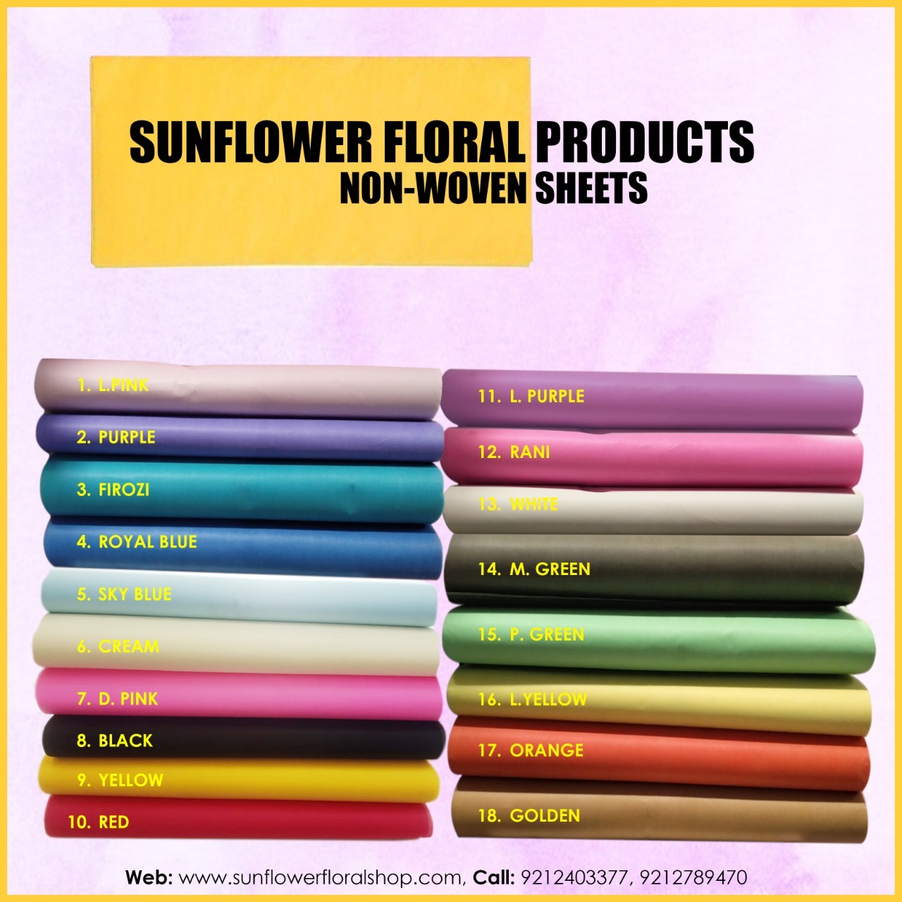 Non-woven Packets - 24"x29" Craft Paper Sheets, Mix Colors For Gift Wrapping, Flower Bouquets, And Decoration Work