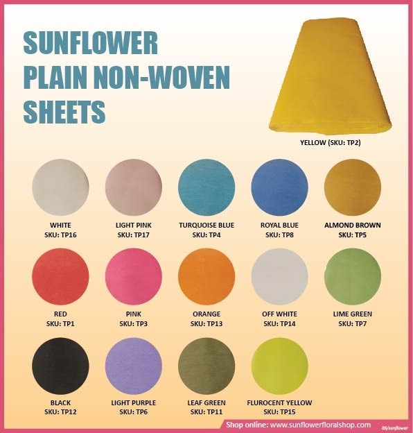 Non-woven Packets - 24"x29" Craft Paper Sheets, Mix Colors For Gift Wrapping, Flower Bouquets, And Decoration Work