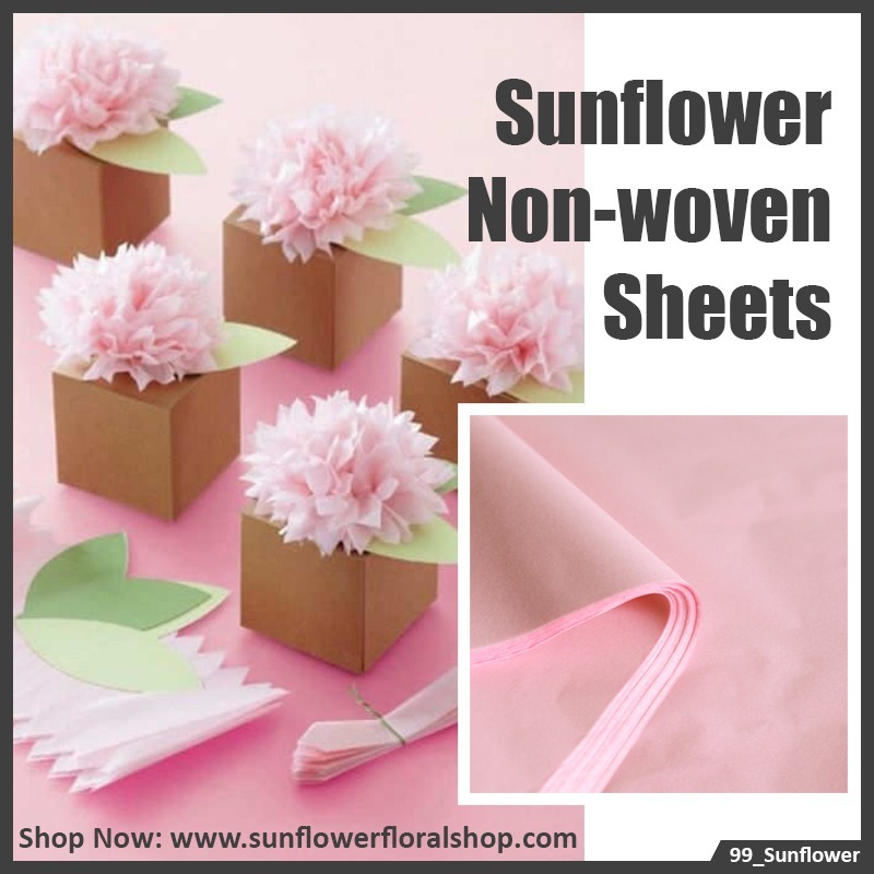 Non-woven Packets - 24"x29" Craft Paper Sheets, Mix Colors For Gift Wrapping, Flower Bouquets, And Decoration Work