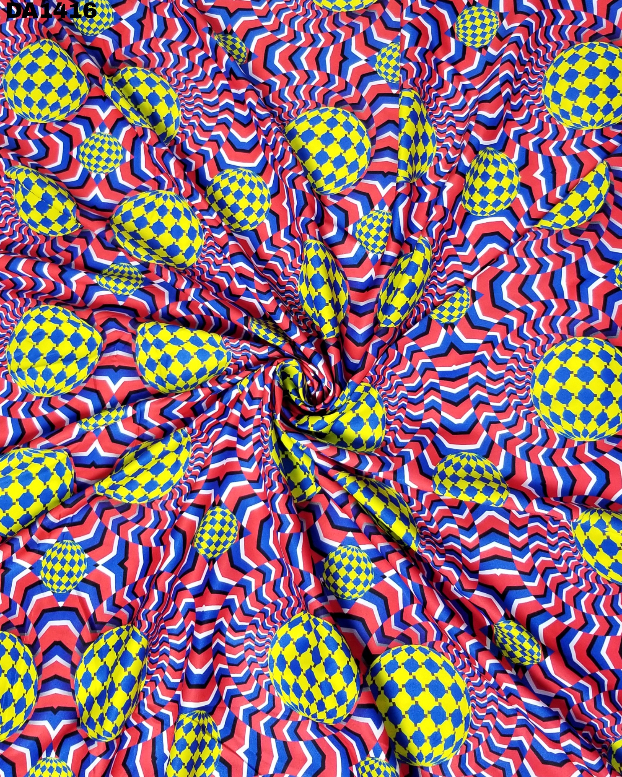 Digital Prints Micro Mini Sartin Silk Fabric - 44 Inch Width | Washable, Ideal For Garments, Vibrant Color As Shown In Images