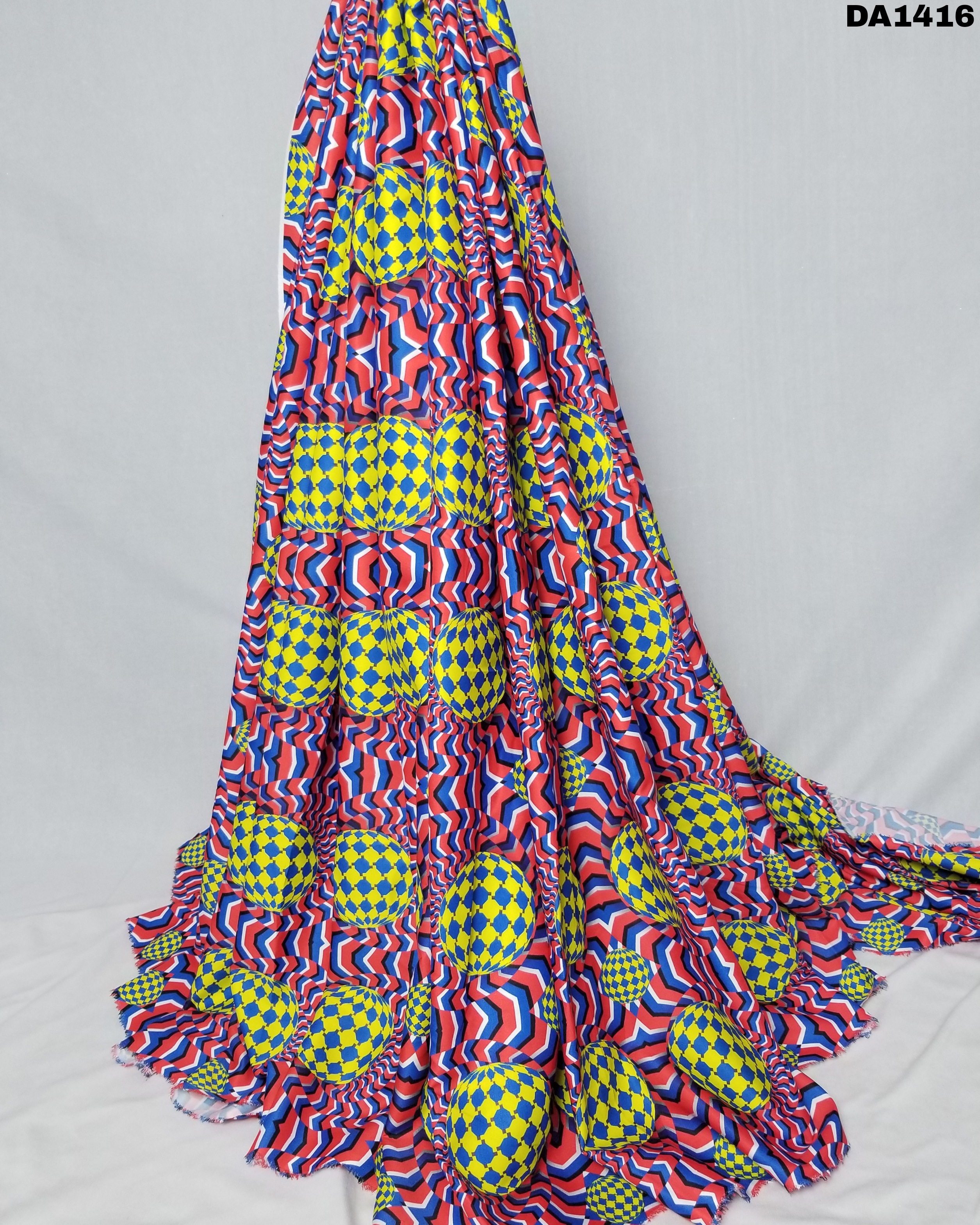 Digital Prints Micro Mini Sartin Silk Fabric - 44 Inch Width | Washable, Ideal For Garments, Vibrant Color As Shown In Images