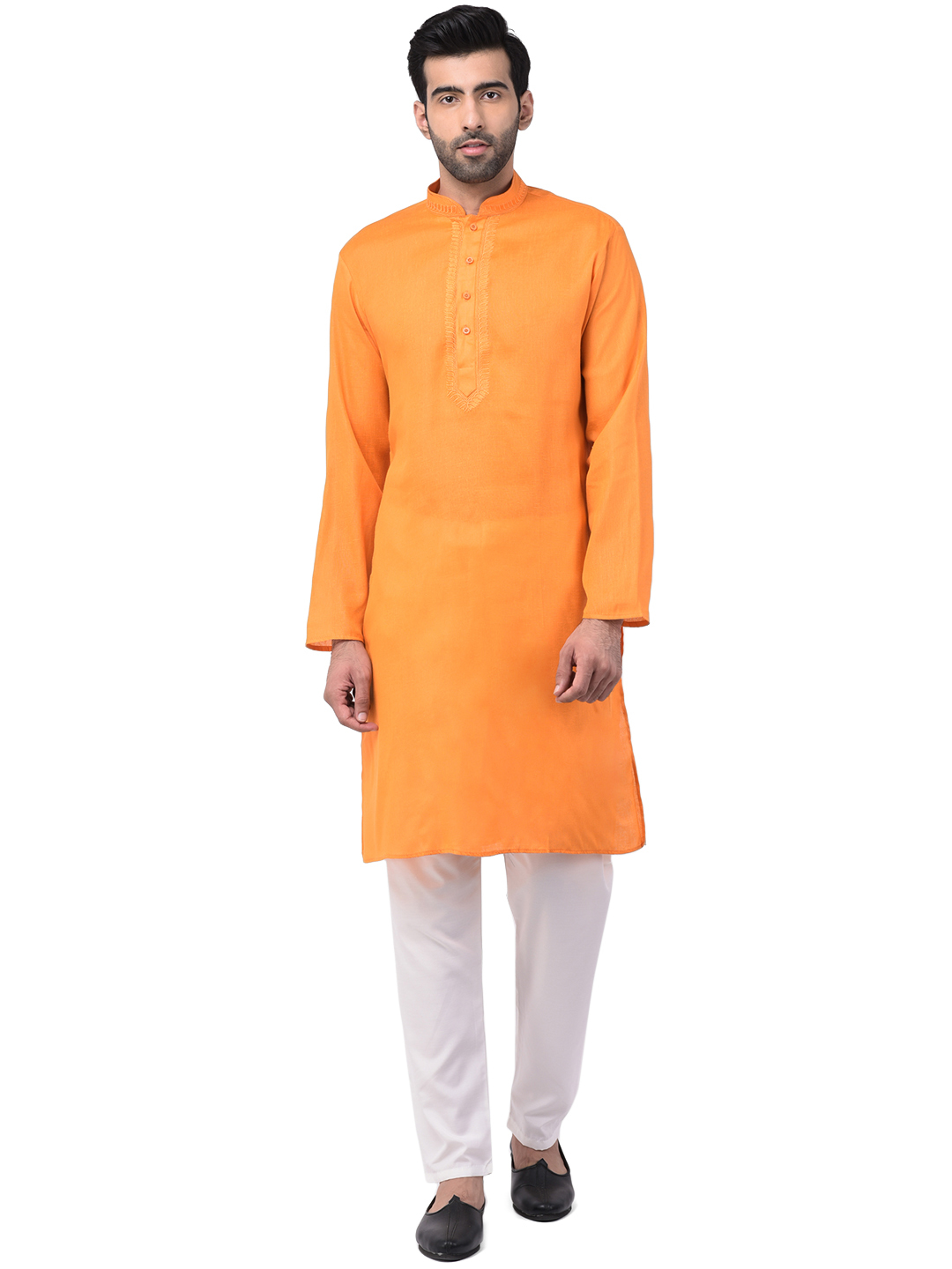 D.orange Men Cotton Kurta Pajama Set