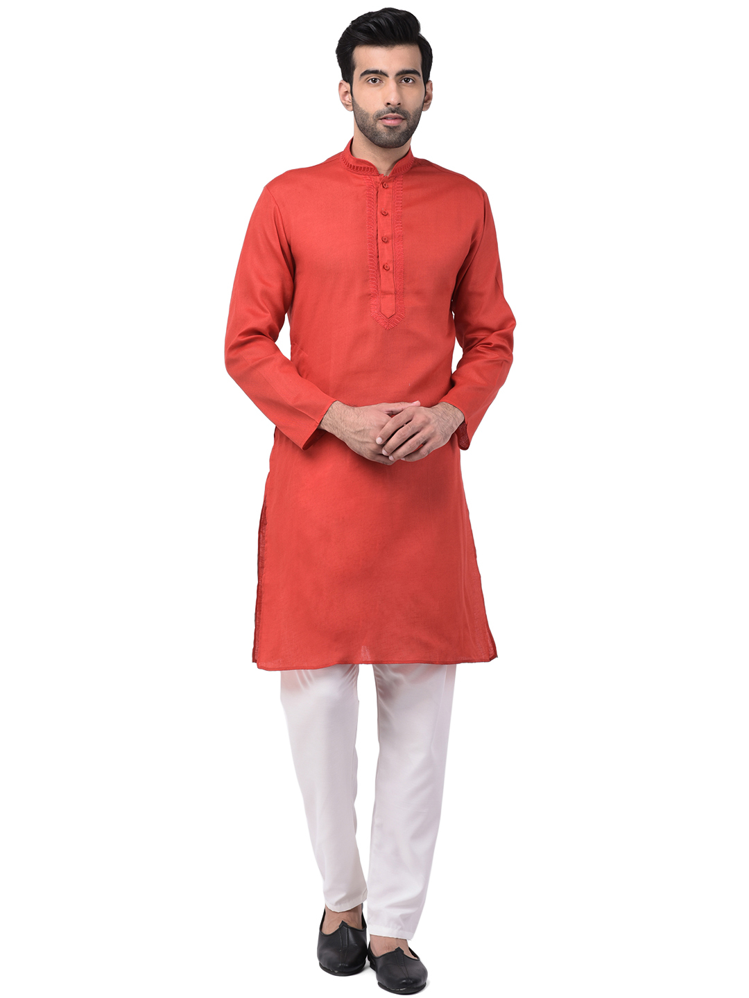 D.orange Men Cotton Kurta Pajama Set