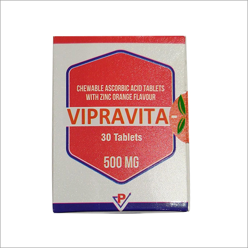 500 Mg Chewable Ascorbic Acid Tablets With Zinc Orange Flavour General Medicines