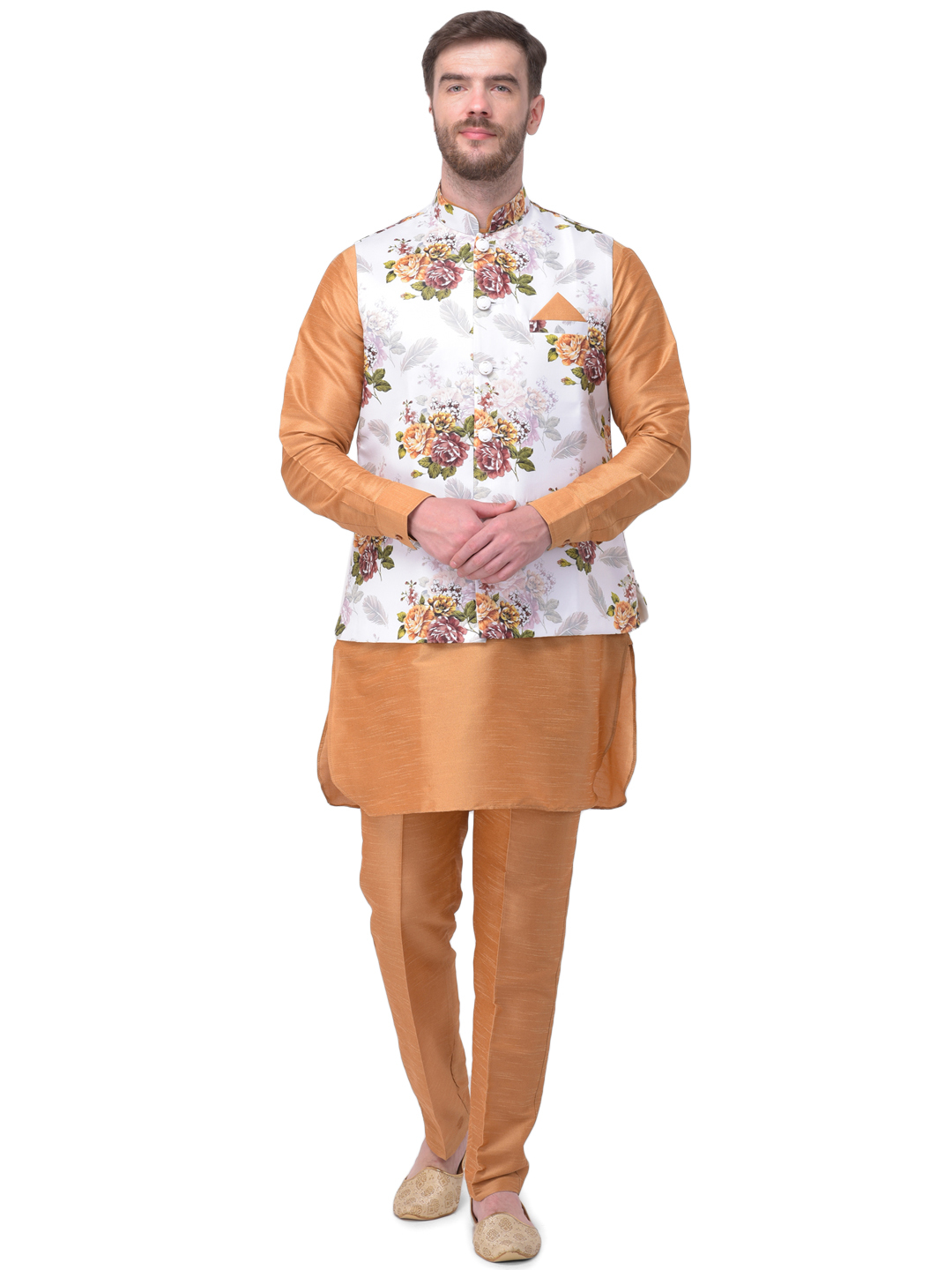 Black Men Pathani Suit With Jacket