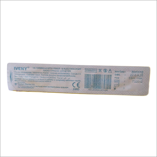 Transparent Iv Cannula With Wings And Injection Port Radio Opaque Catheter