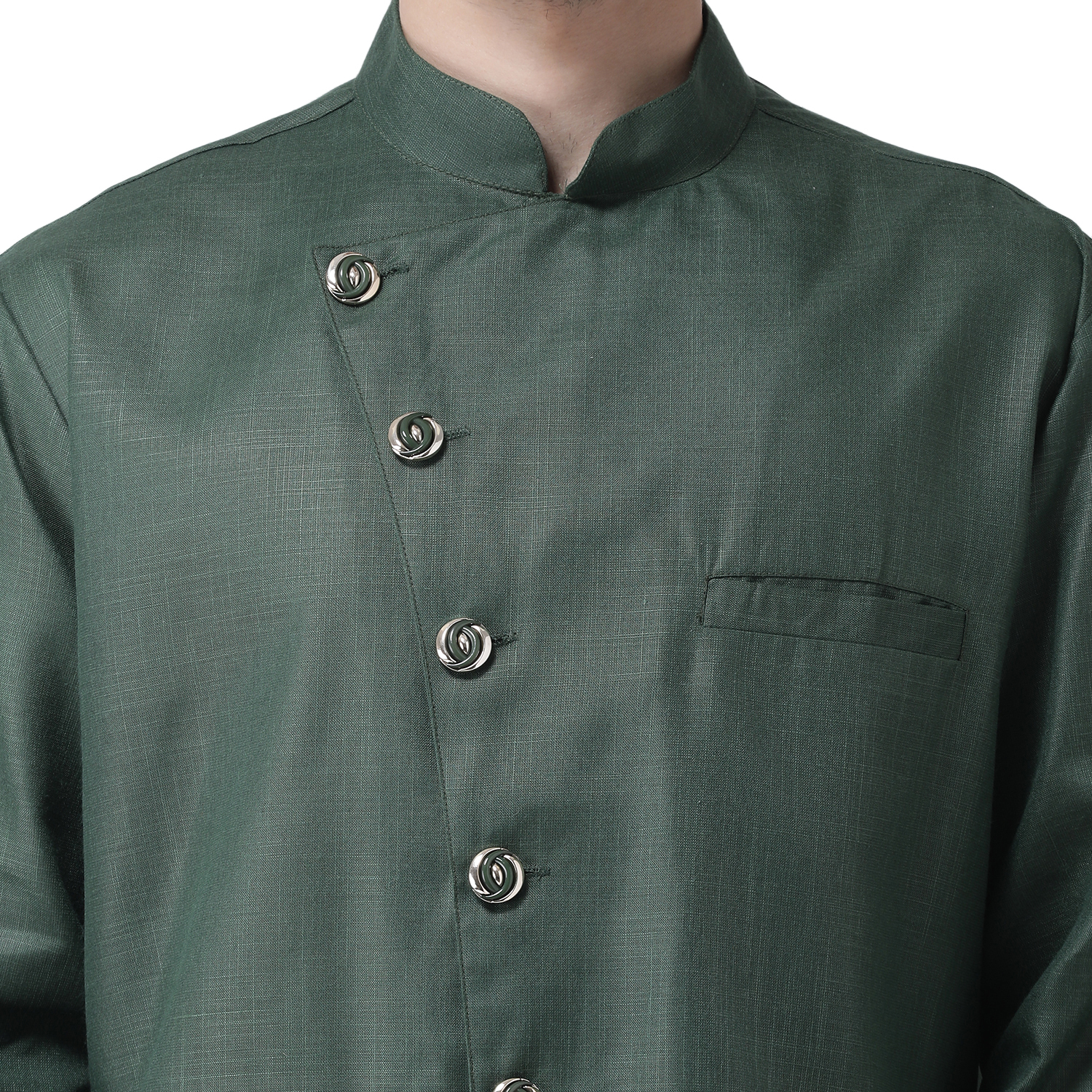 B.green Men Asymmetric Kurta With Pant