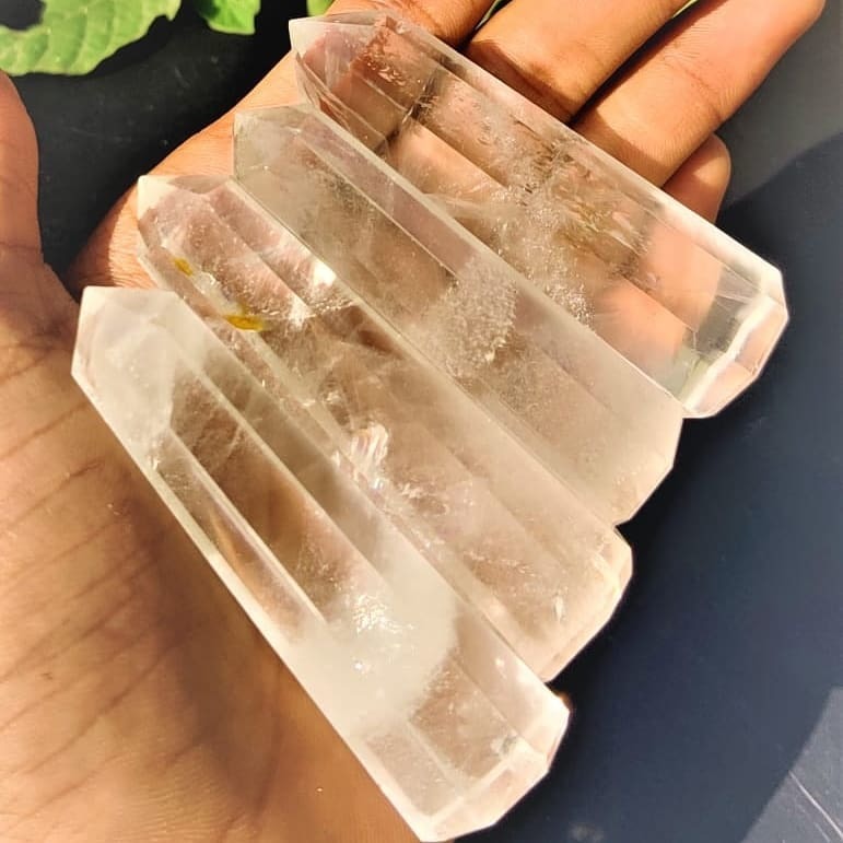 Clear Quartz Wand - Quartz Crystal, 8 Inch, Tower, Clear, Energy Healing, Stress Relief, Spiritual Growth, Clarity, Balance