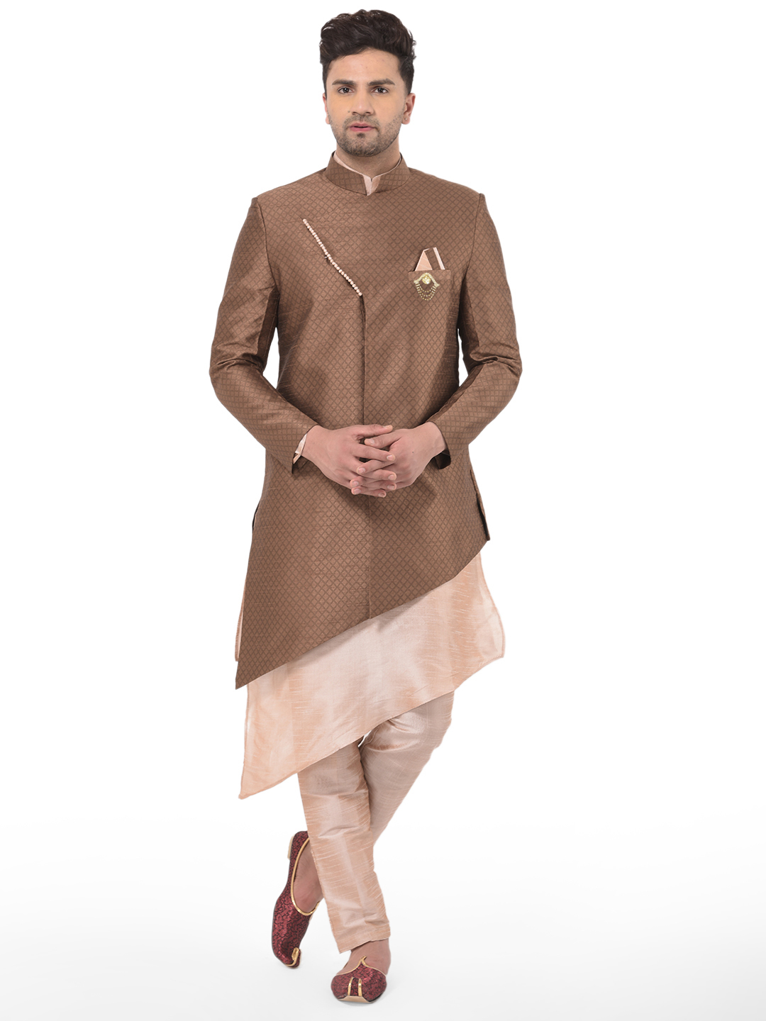 Black Men Indo Western Sherwani