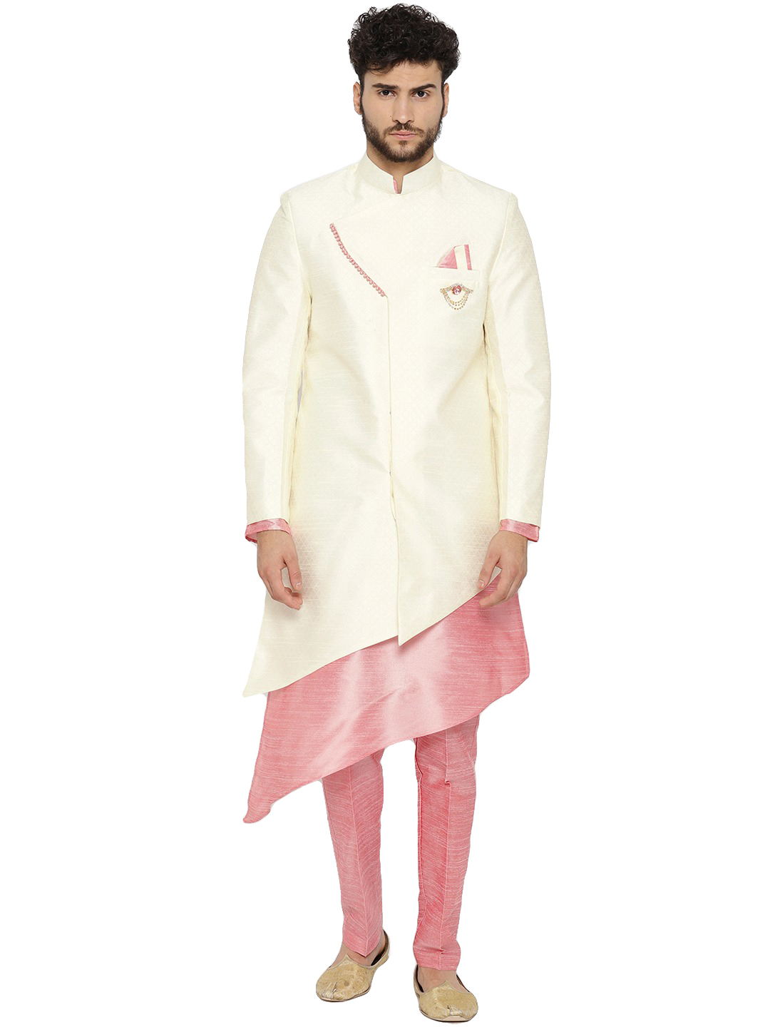 Black Men Indo Western Sherwani