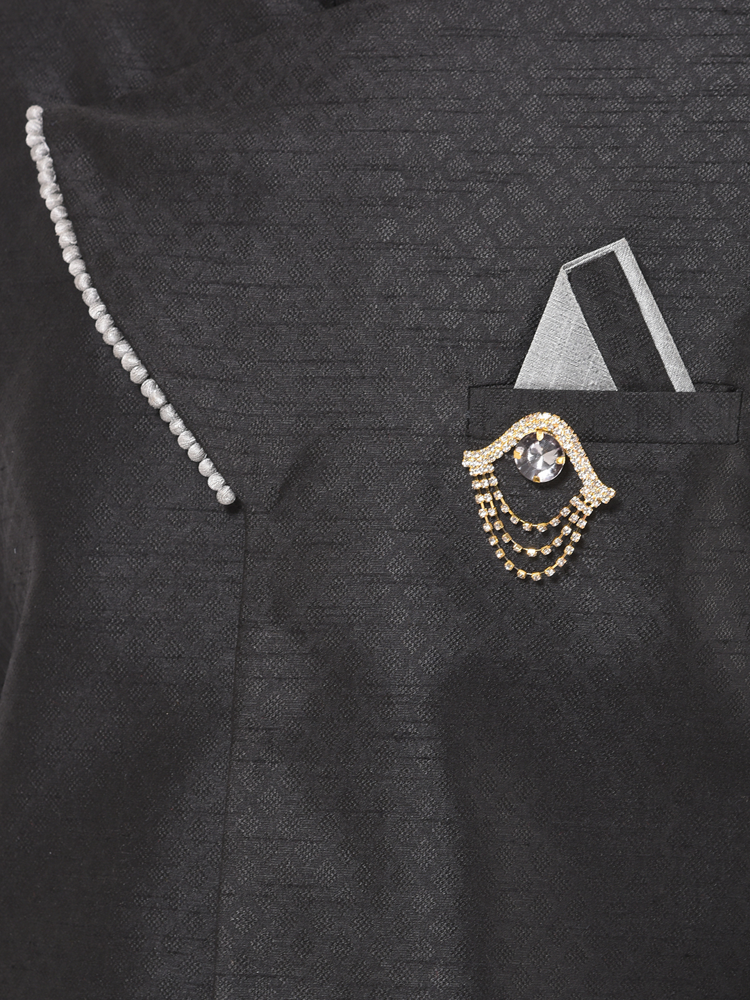 Black Men Indo Western Sherwani