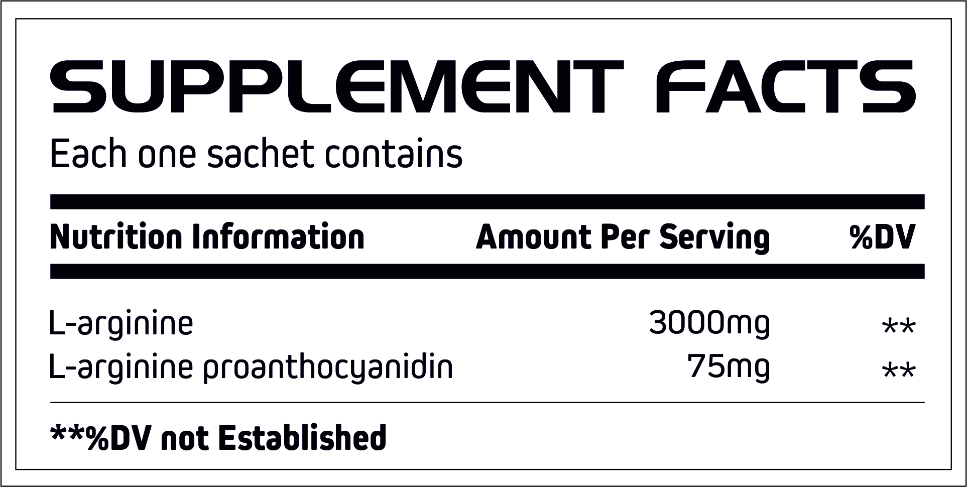 L-arginine With Proanthocyanidin Sachet