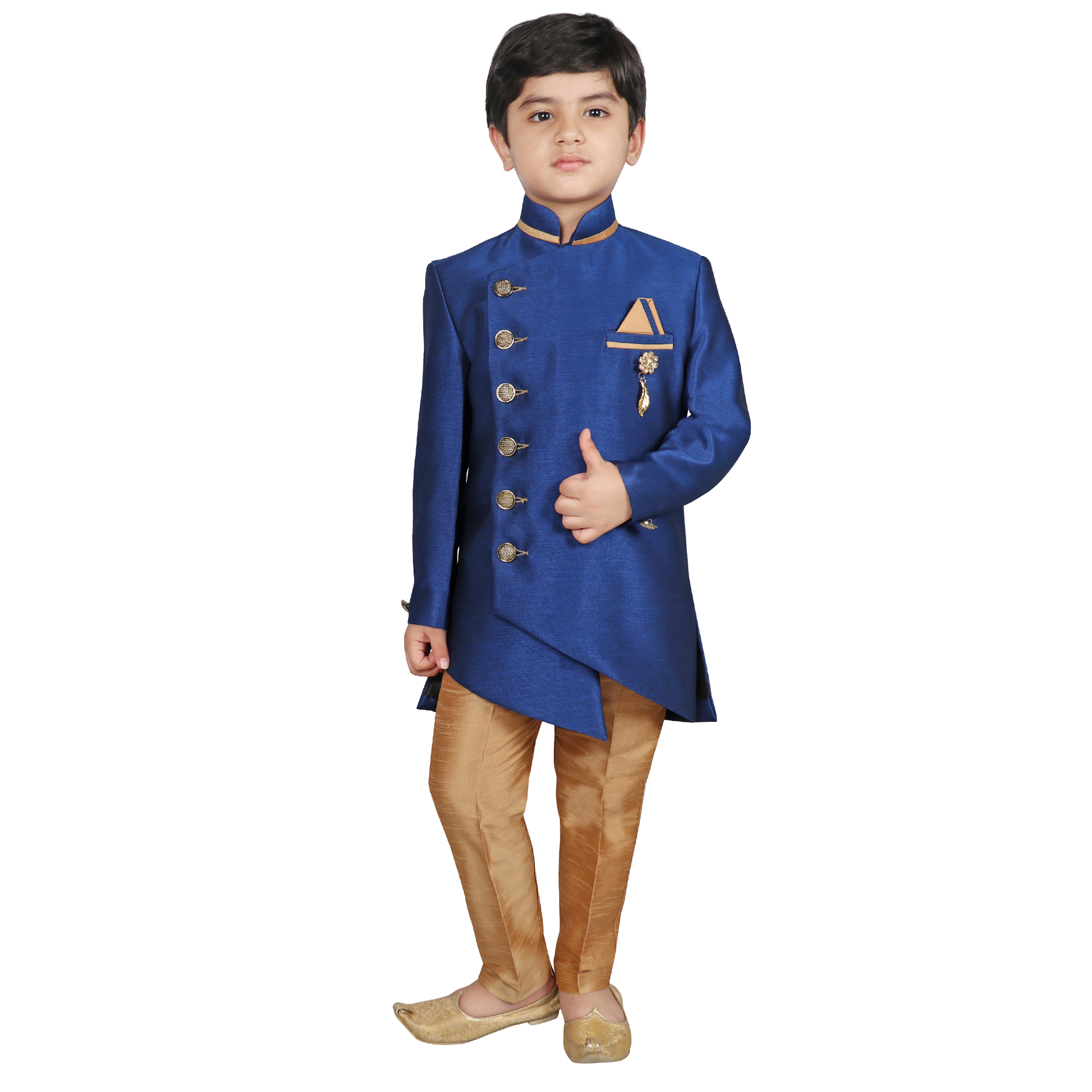 Boys Asymmetric Sherwani With Pant Age Group: 2-16