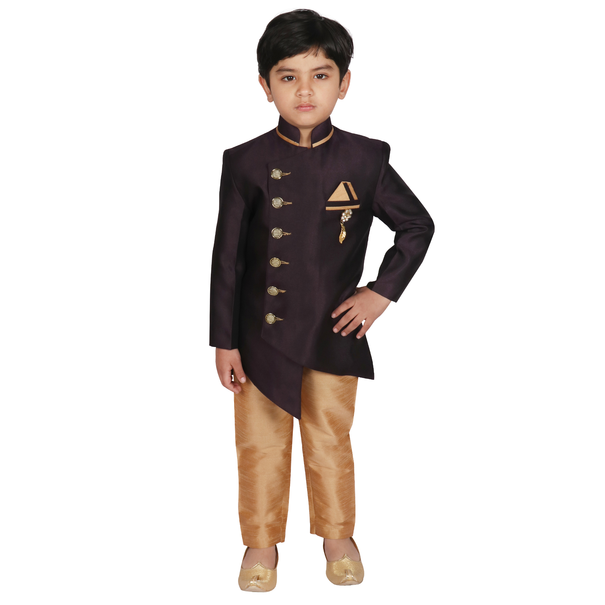 Boys Asymmetric Sherwani With Pant Age Group: 2-16
