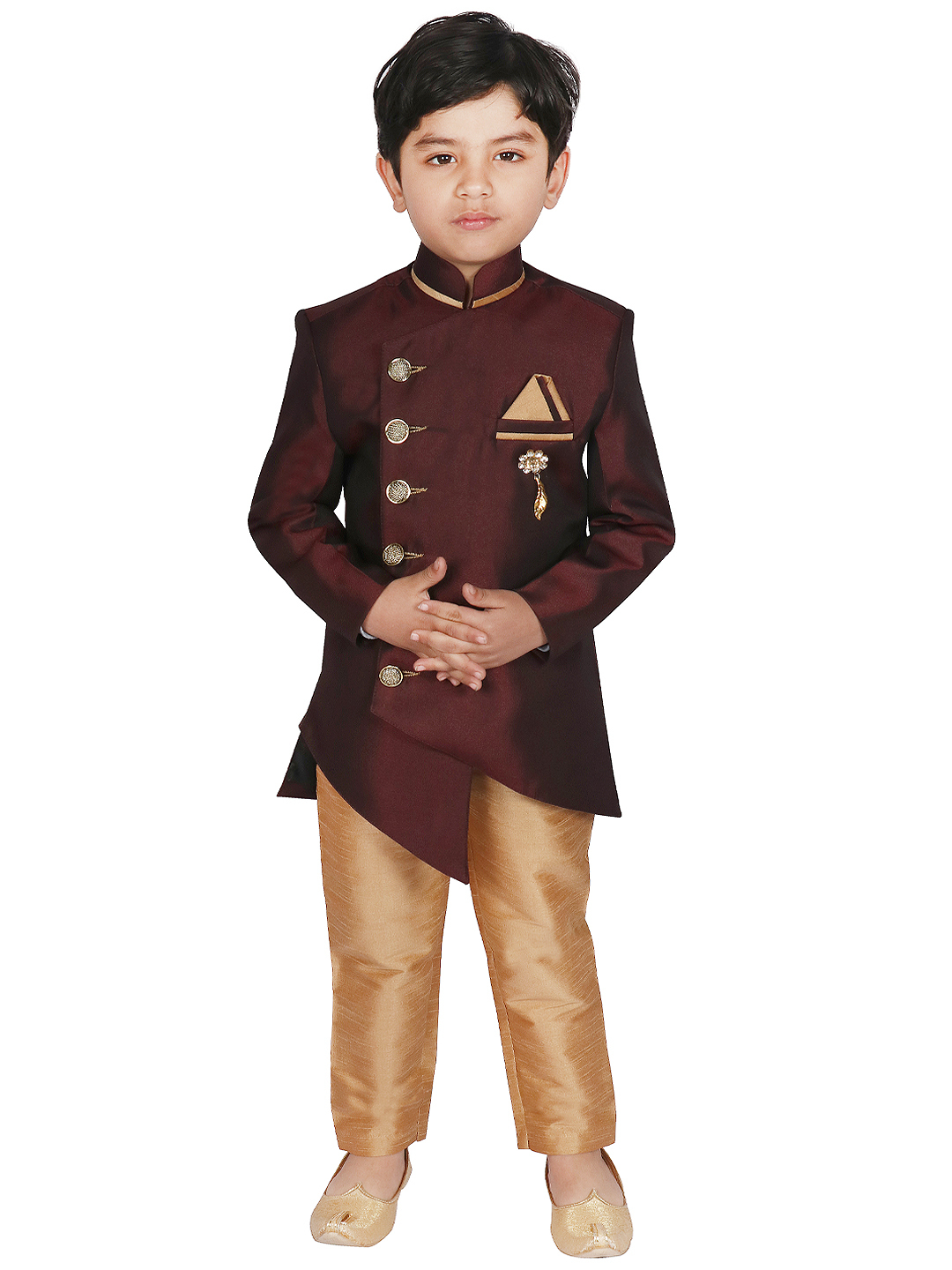 Boys Asymmetric Sherwani With Pant Age Group: 2-16