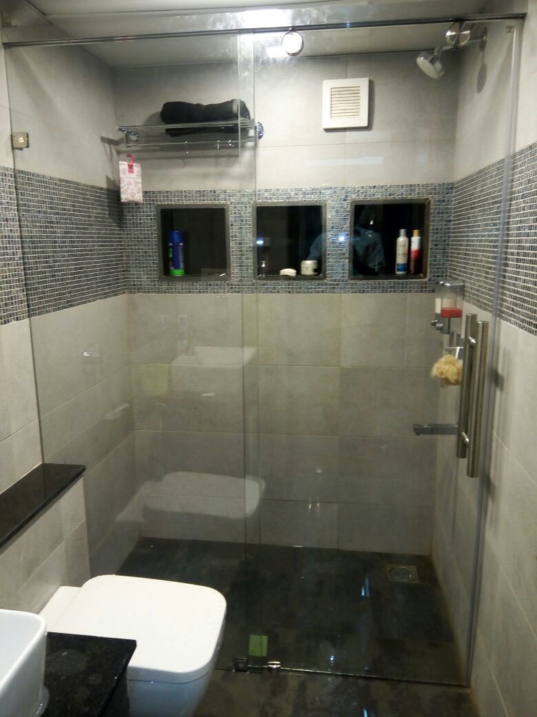 Frameless Sliding Shower Partition - Size: According To Order