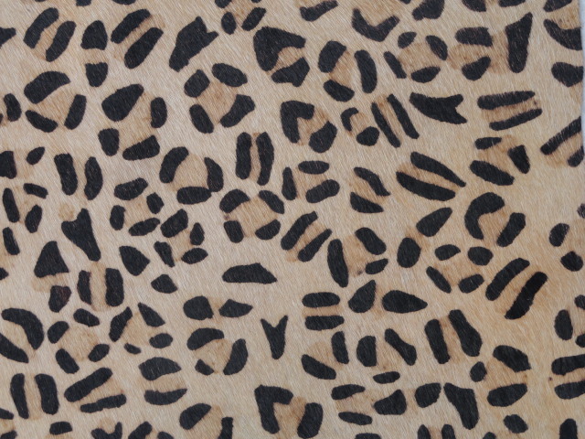 Brown & Black Leopard Print Leather