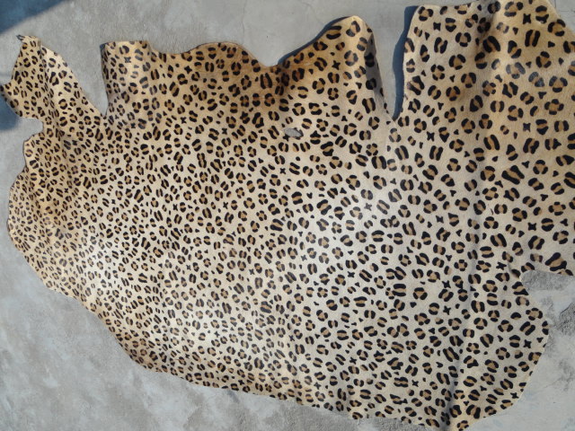 Brown & Black Leopard Print Leather