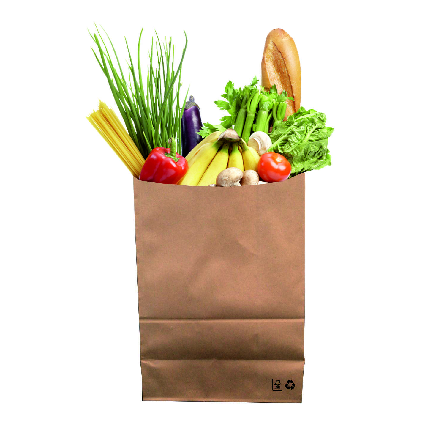 Recycled Paper Bag - 75mm X 140mm X 215mm | Brown Color, Durable, Matt And Gloss Lamination Options