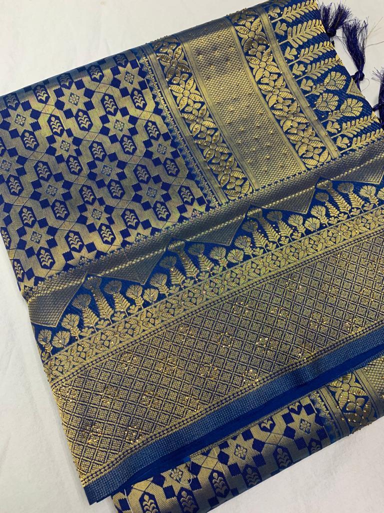 Velvet Bridal Saree