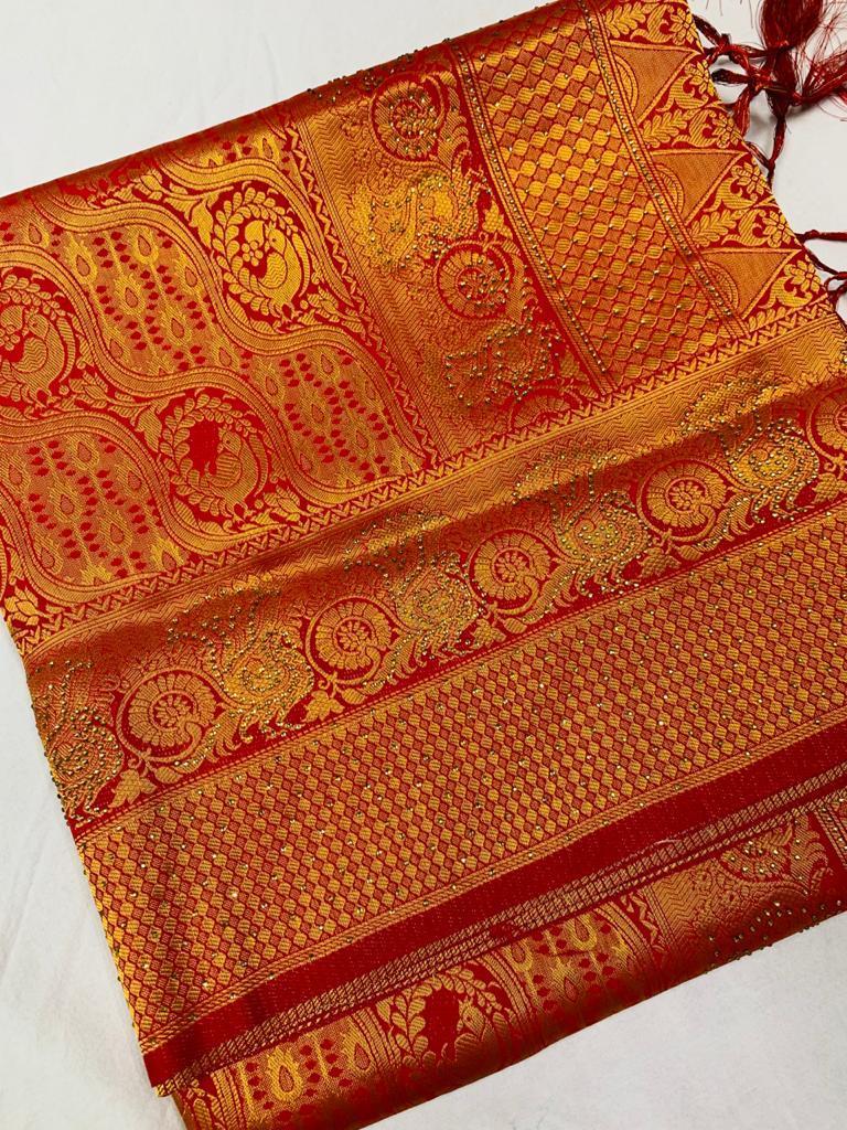 Velvet Bridal Saree