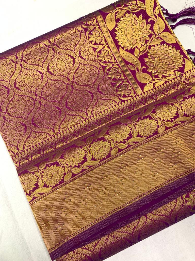 Velvet Bridal Saree