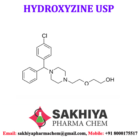 Hydroxyzine - White Crystalline Powder, 98%-102% Purity, Sweet Taste, Flowery Smell, Water Soluble, Medicine Grade, Particle Size D90 Less Than 10 Micron