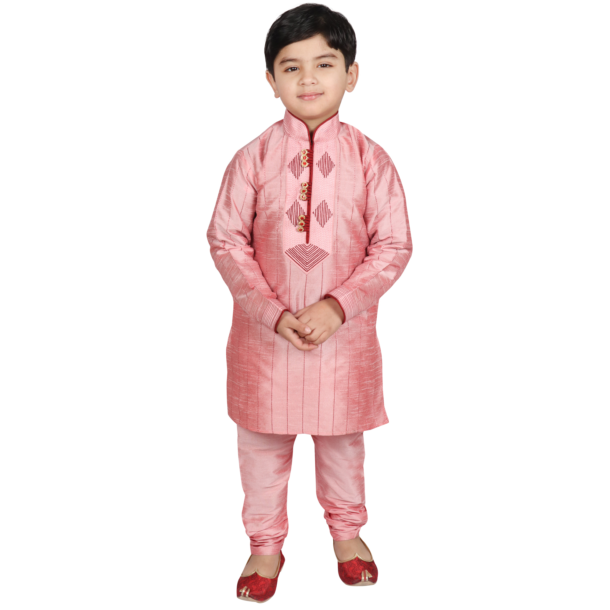 Pure Silk Churidar Kurta Set Age Group: 2-16