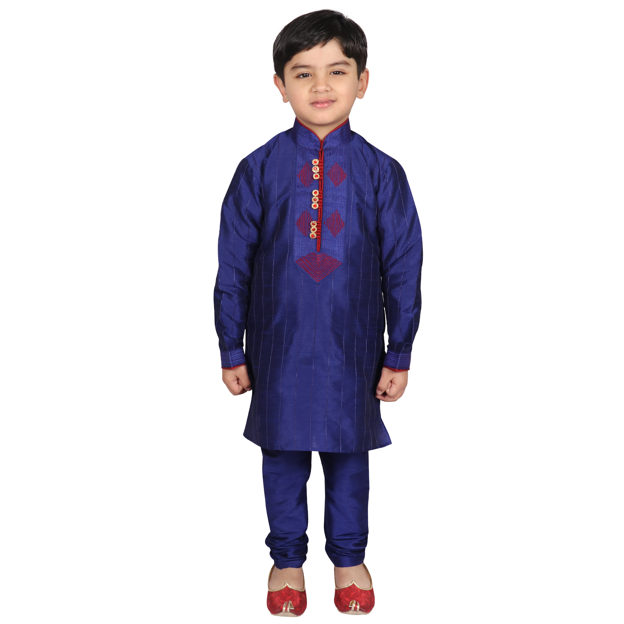 Pure Silk Churidar Kurta Set Age Group: 2-16