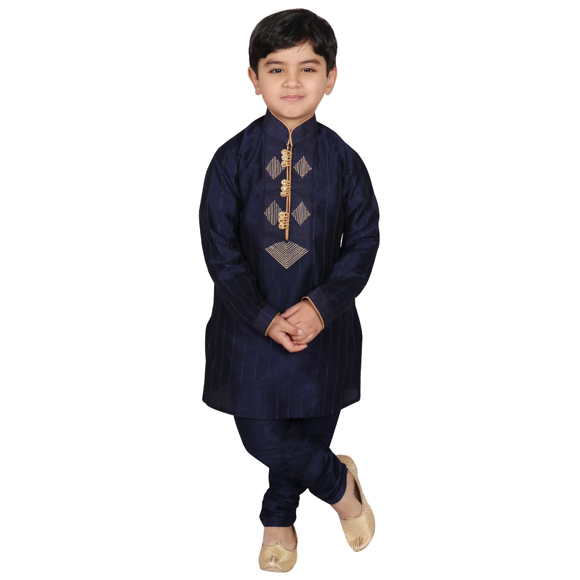 Pure Silk Churidar Kurta Set Age Group: 2-16