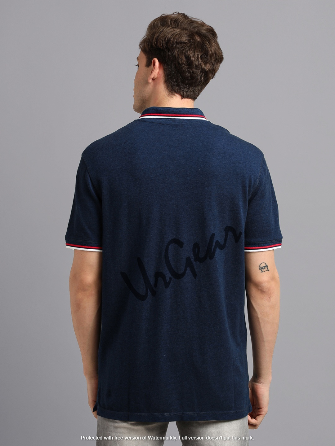 Men Polo Neck T-shirt - Cotton, S-xxl Sizes, Blue Color | Breathable, Plain Dyed, Half Sleeves, Button Closure, Summer Casual Style
