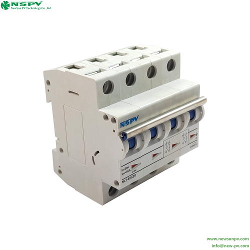 Nspv Dc Miniature Circuit Breaker 1p 2p 3p 4p High Breaking Capacity Mcb Circuit Breaker - Color: White