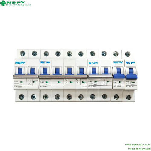 White Dc Miniature Circuit Breaker 1p 2p 3p 4p High Breaking Capacity Mcb Circuit Breaker