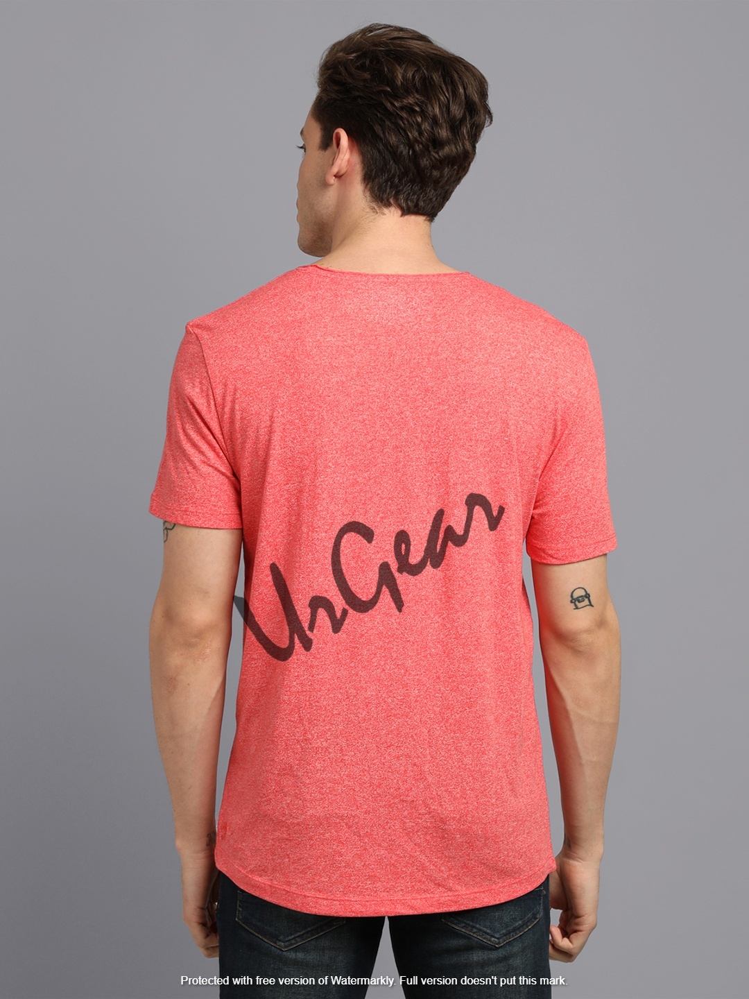 Men's V Neck T-shirt - 100% Combed Cotton, Sizes S-xxl, Pink Color, Short Sleeves, Plain Pattern | Breathable Fabric, Tear-proof, Bio-washed Softness