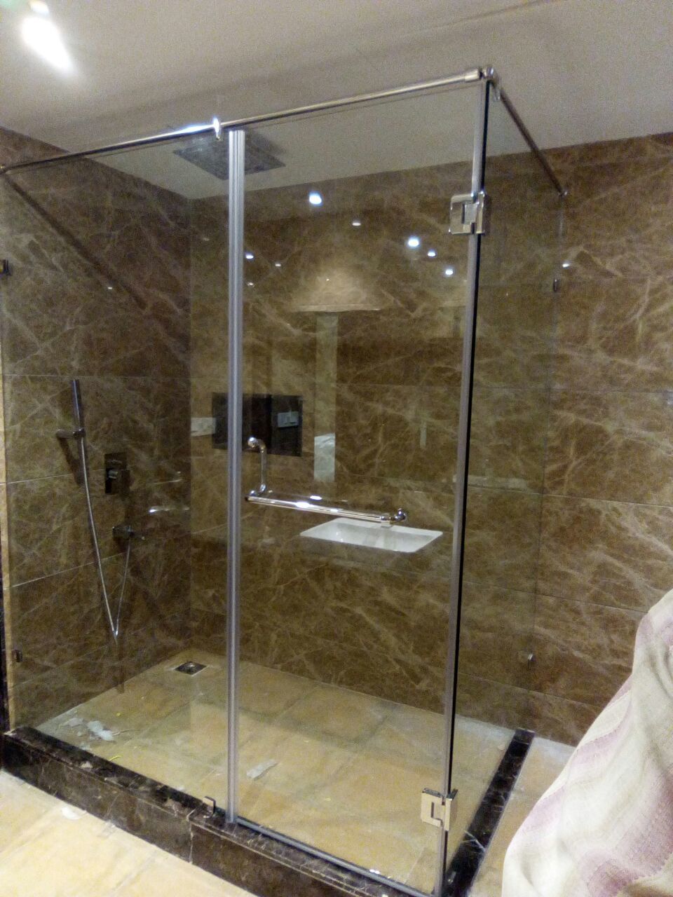 Shower Glass Sliding Partition - Size: According To Order