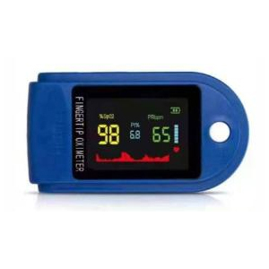 Fingertip Oximeter - Plastic Dual Color Oled Display Blue & White | Measures Spo2 Pulse Rate Nibp 99% Accuracy 50g Weight 12-month Warranty Auto Power-off
