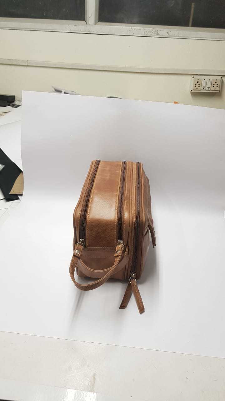 Multi Color Leather Toiletry Bag