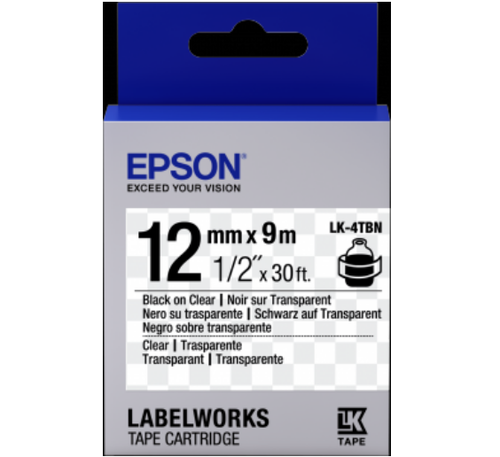 LK-4TBN 12MM B/C लेबल टेप