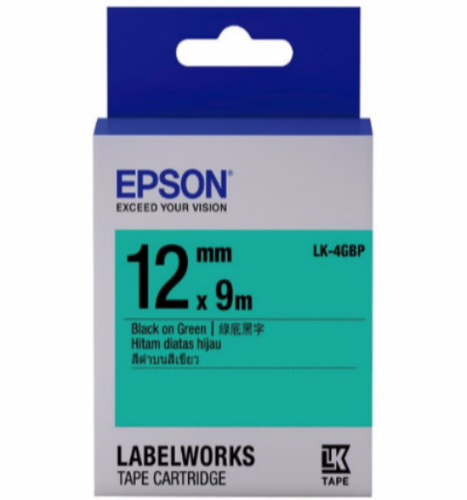 LK-4GBP 12MM B/G लेबल टेप
