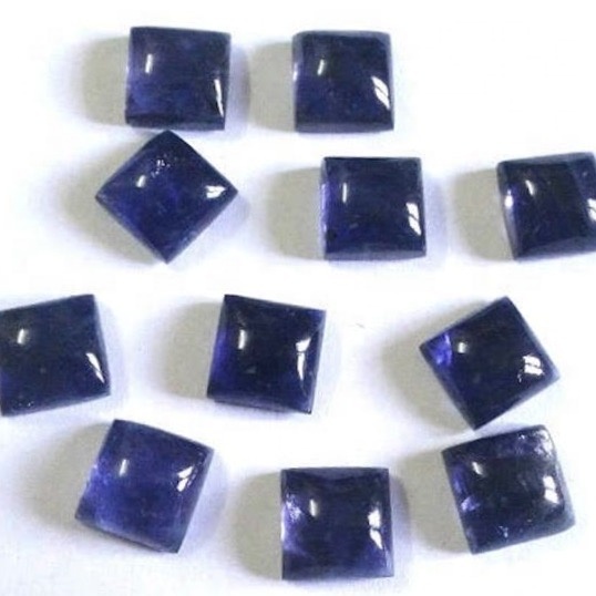 Iolite Square Cabochon Gemstones Grade: Aaa