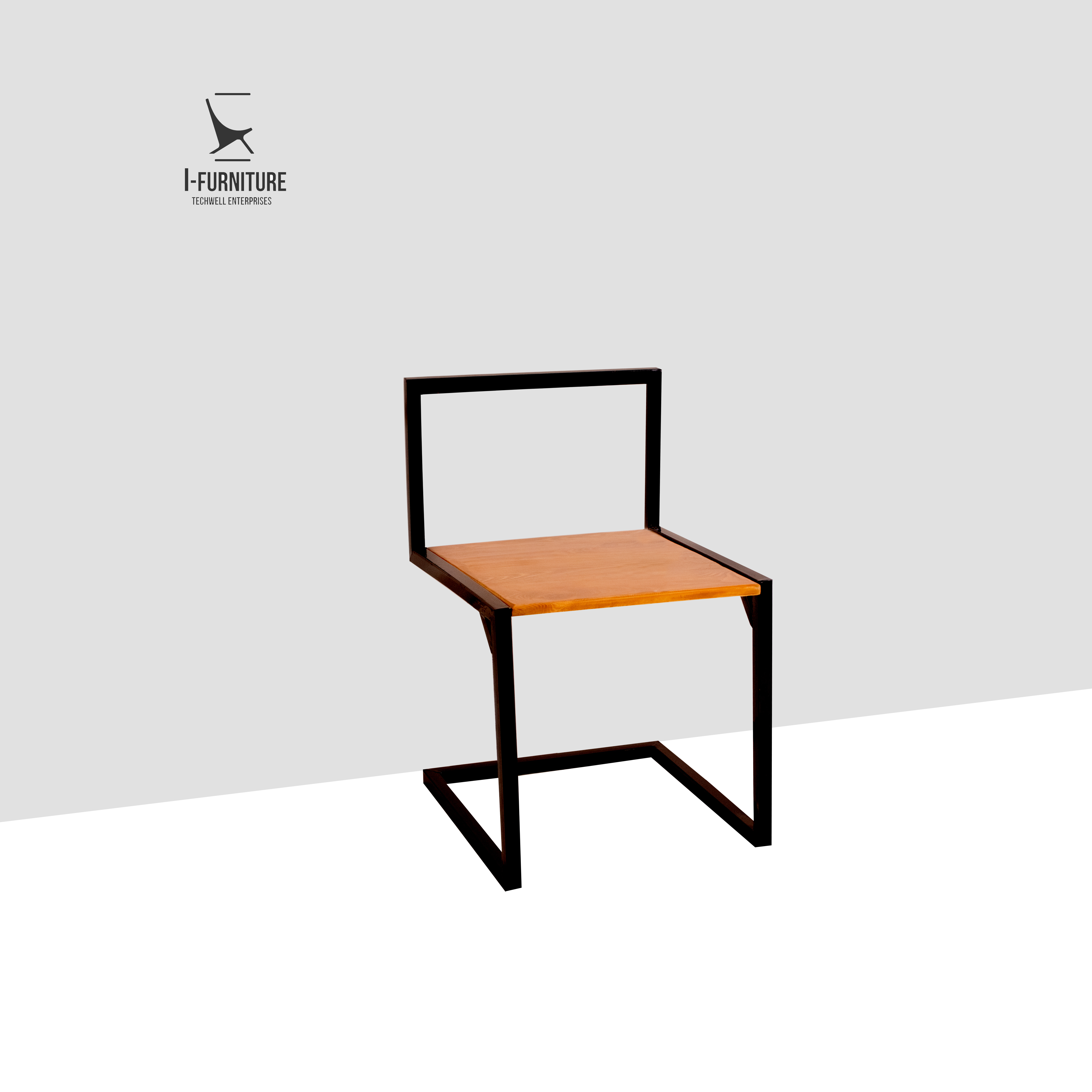 Metal Chair - Metal & Wood, 18x16x40 Inches, Brown | Durable, Stylish, Comfortable, Stackable, Easy Assembly, Load Capacity 250 Lbs, 1-year Warranty