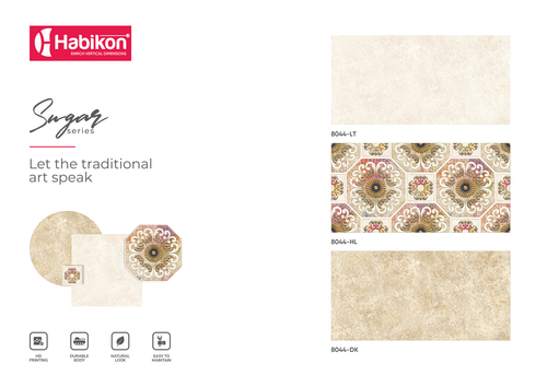 क्रीम सजावटी बाथरूम की दीवार टाइलें