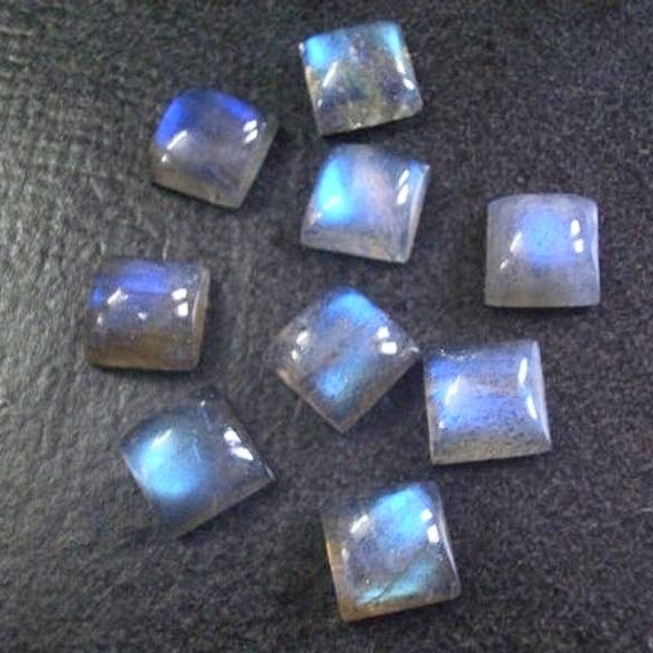 4mm Labradorite Square Cabochon Loose Gemstones Grade: Aaa